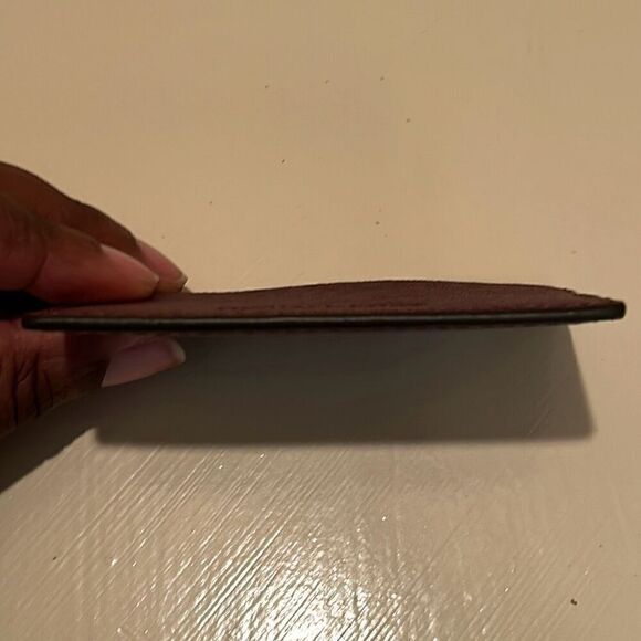 Michael Kors Credit Card And ID Holder Dark Burgundy Leather Classy Minimalist - Picture 7 of 9